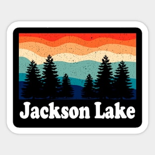 Vintage Jackson Lake Colorado Forest Camping Sticker